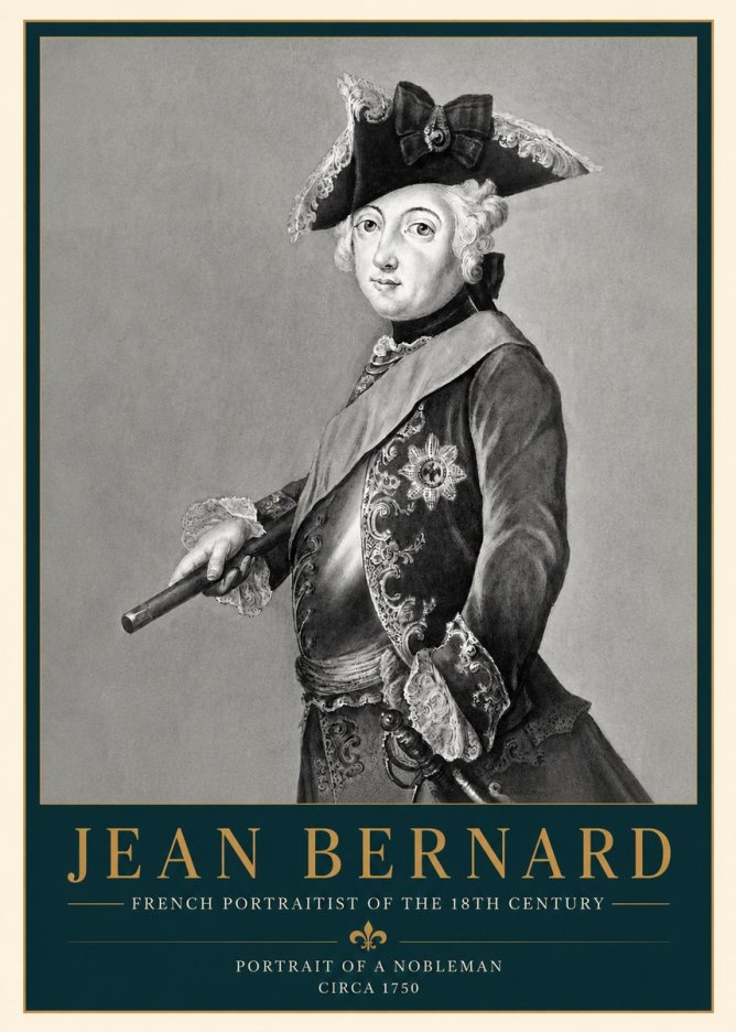 Jean Bernard Portrait of a Young Nobleman No5 - Poster