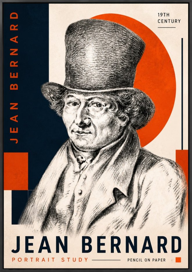 Jean Bernard Portrait Study of a Gentleman No4 - Poster