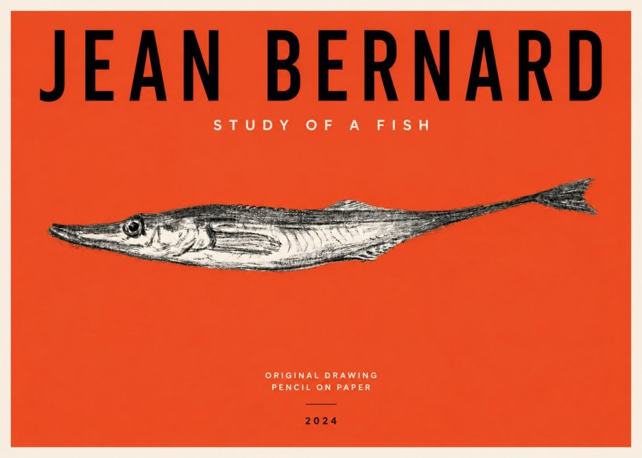 Jean Bernard Study of a Fish I No5 - Poster