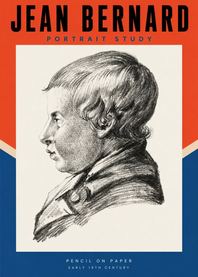 Jean Bernard Portrait Study I No2 - Poster