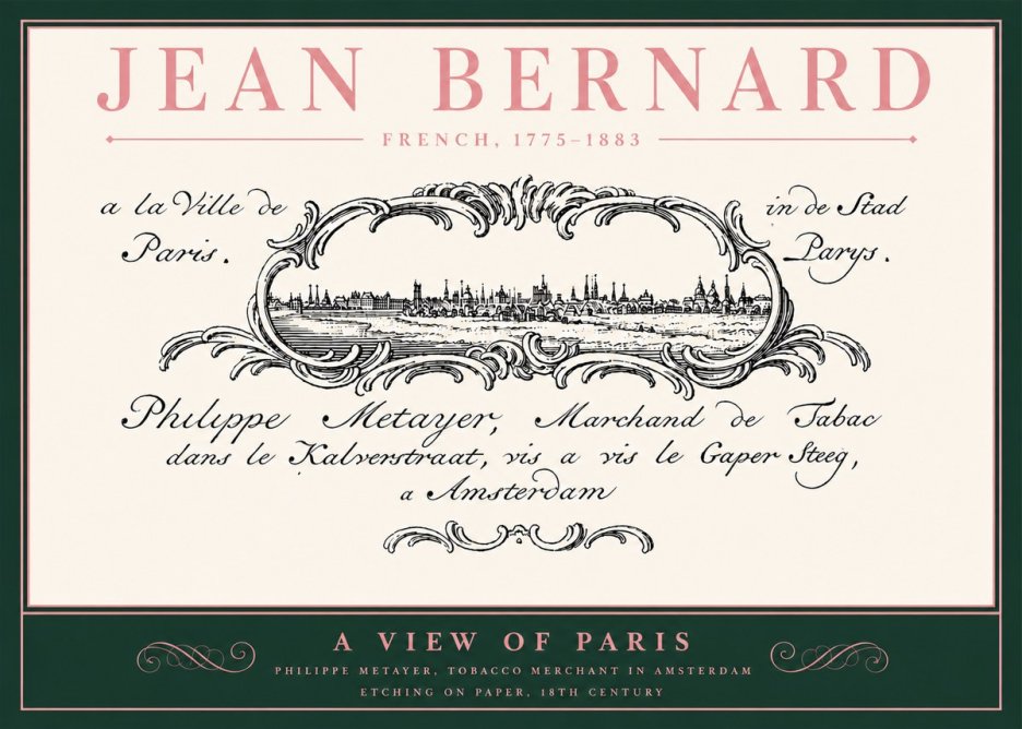 Jean Bernard A View of Paris No4 - Poster
