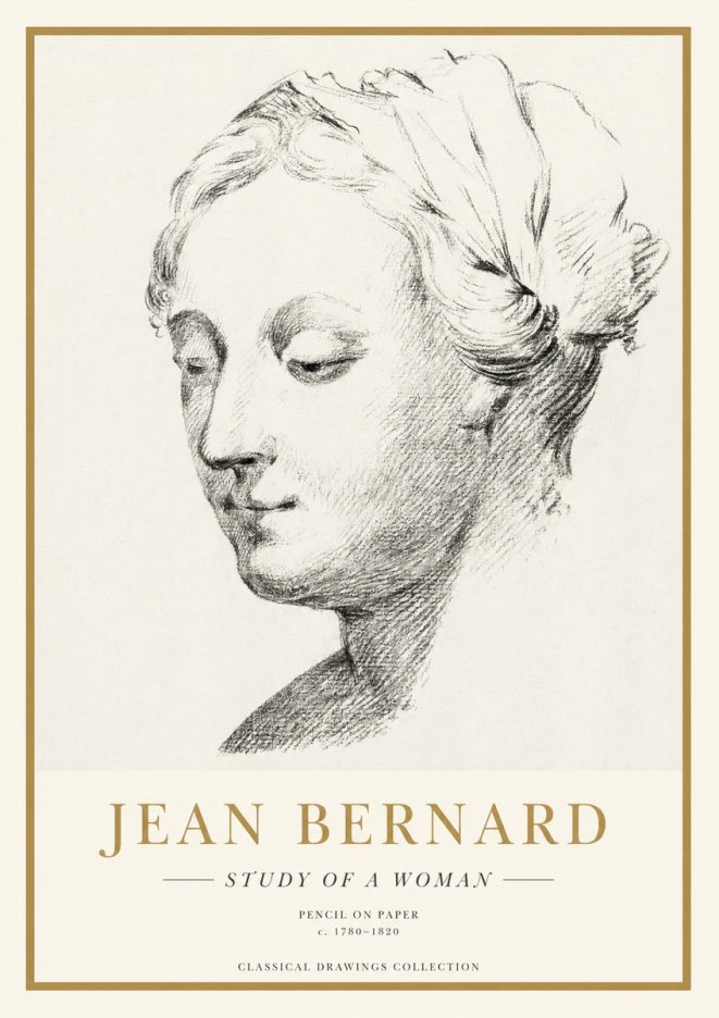 Jean Bernard Study of a Woman No1 - Poster