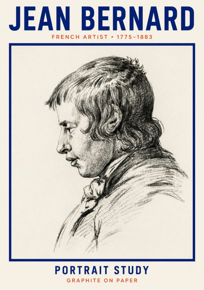 Jean Bernard Portrait Study III No2 - Poster