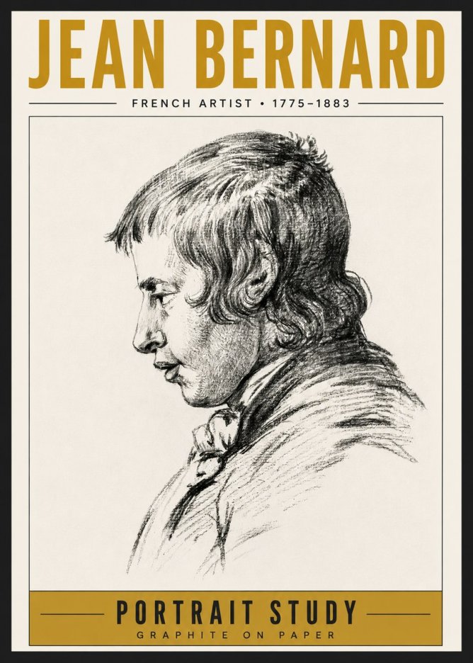 Jean Bernard Portrait Study III No6 - Poster