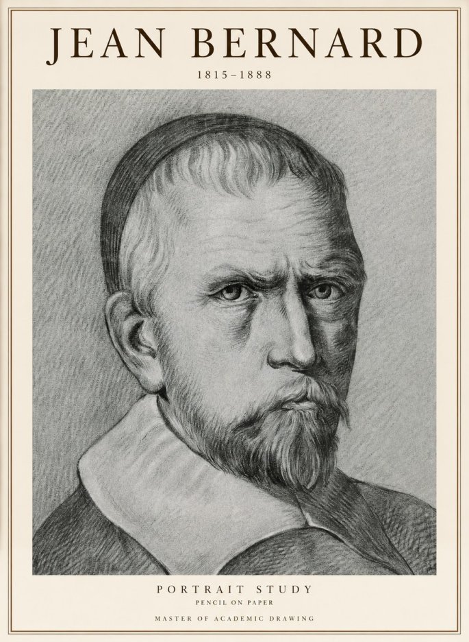 Jean Bernard Portrait Study IV No1 - Poster