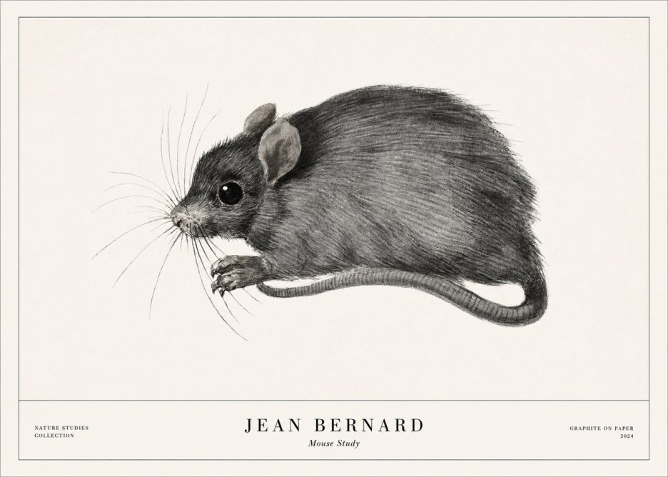 Jean Bernard Mouse Study No1 - Poster