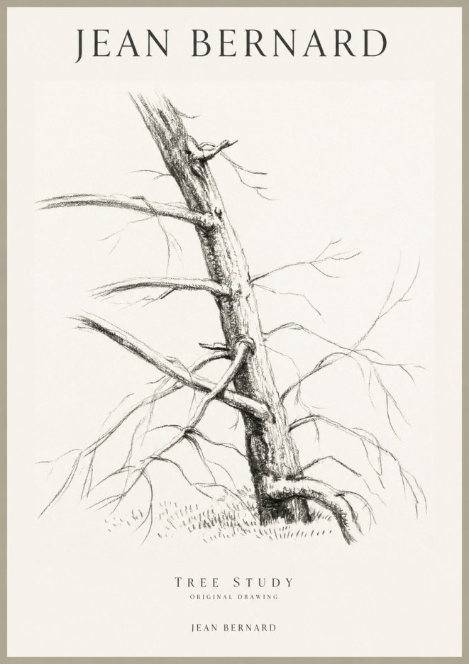 Jean Bernard Tree Study No1 - Poster