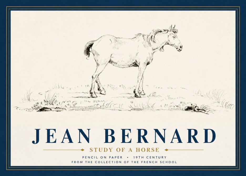 Jean Bernard Study of a Horse IV No4 - Poster
