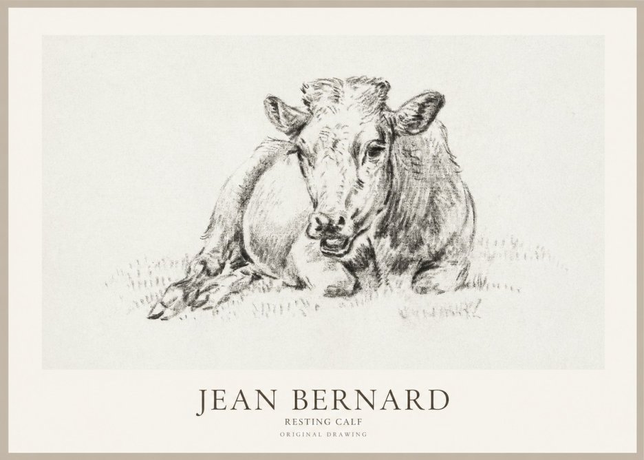 Jean Bernard Resting Calf II No1 - Poster
