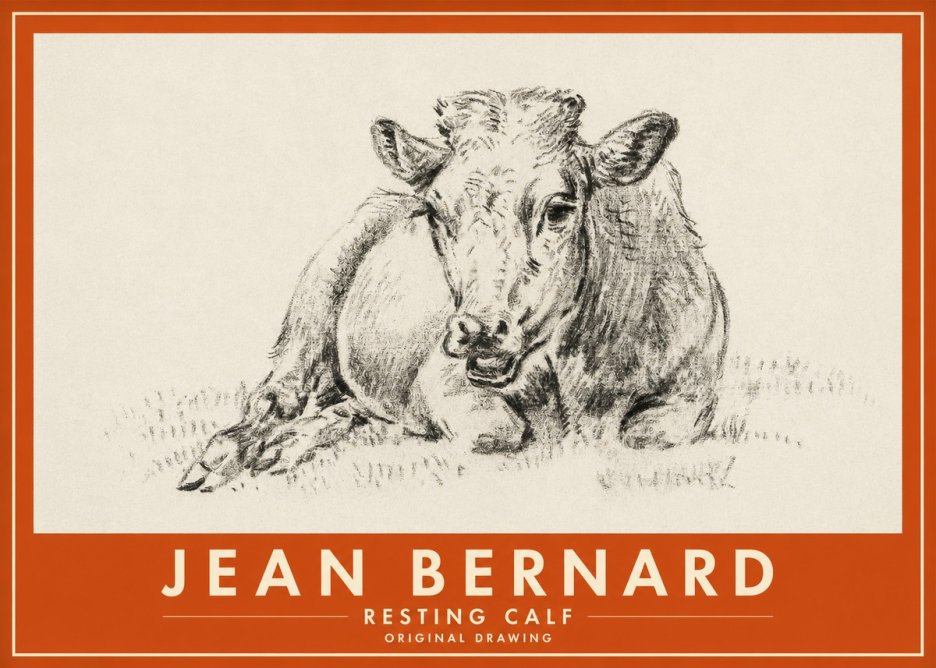 Jean Bernard Resting Calf II No2 - Poster