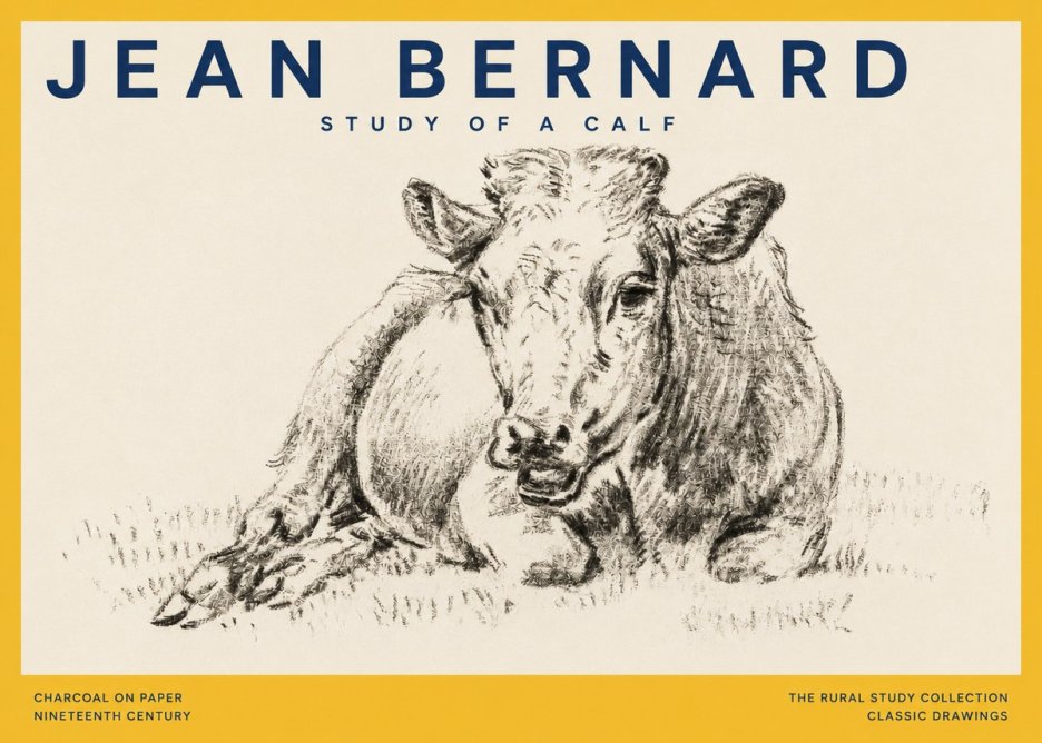 Jean Bernard Resting Calf II No5 - Poster