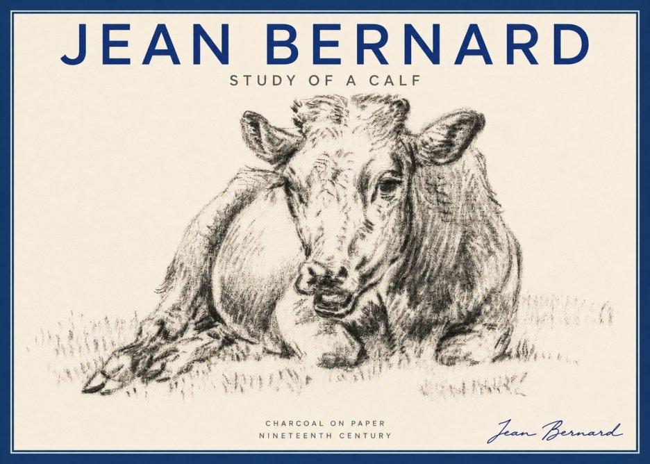 Jean Bernard Resting Calf II No6 - Poster