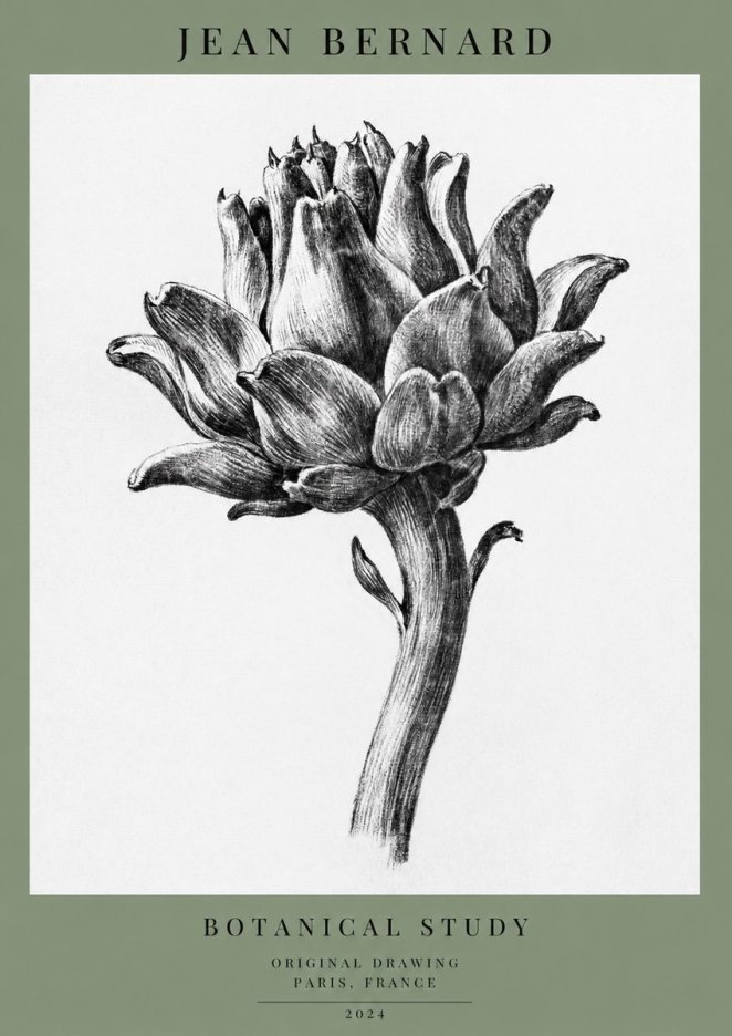Jean Bernard Botanical Study No1 - Poster