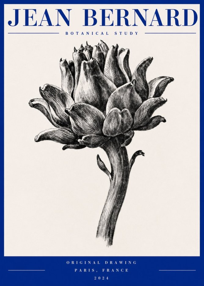 Jean Bernard Botanical Study No2 - Poster
