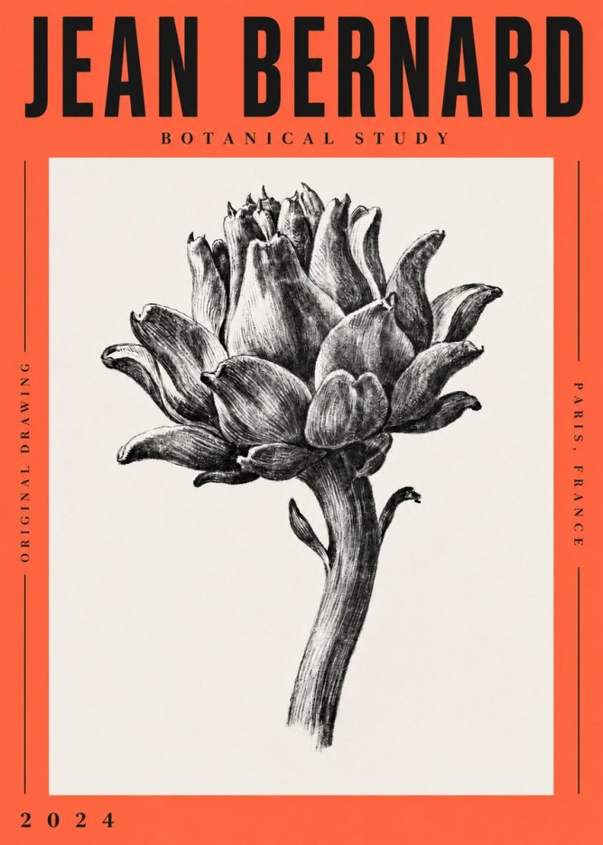 Jean Bernard Botanical Study No4 - Poster