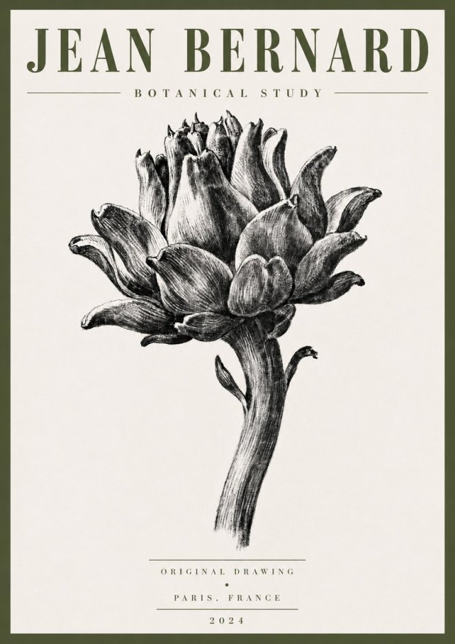 Jean Bernard Botanical Study No5 - Poster