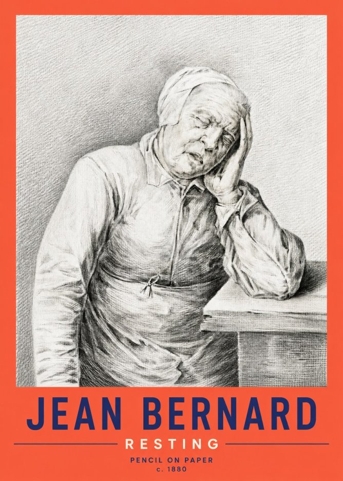 Jean Bernard Resting No2 - Poster