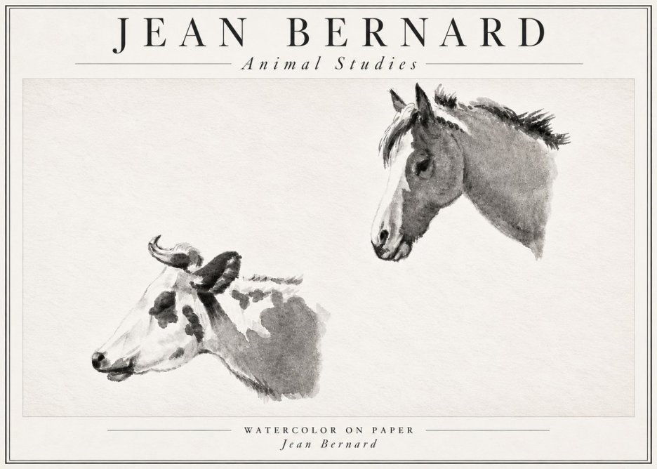 Jean Bernard Animal Studies No4 - Poster