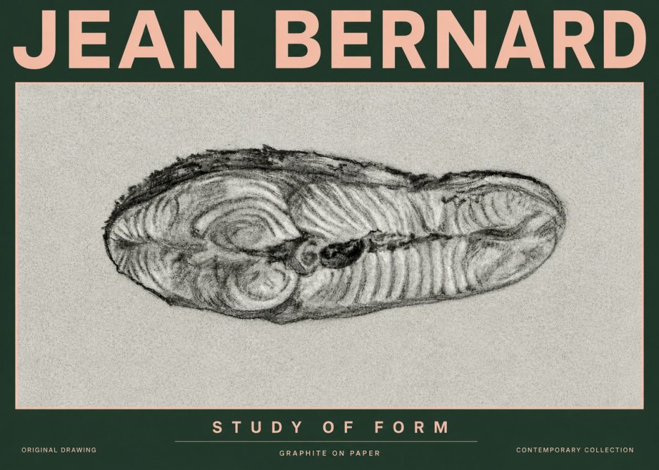 Jean Bernard Study of Form I No6 - Poster