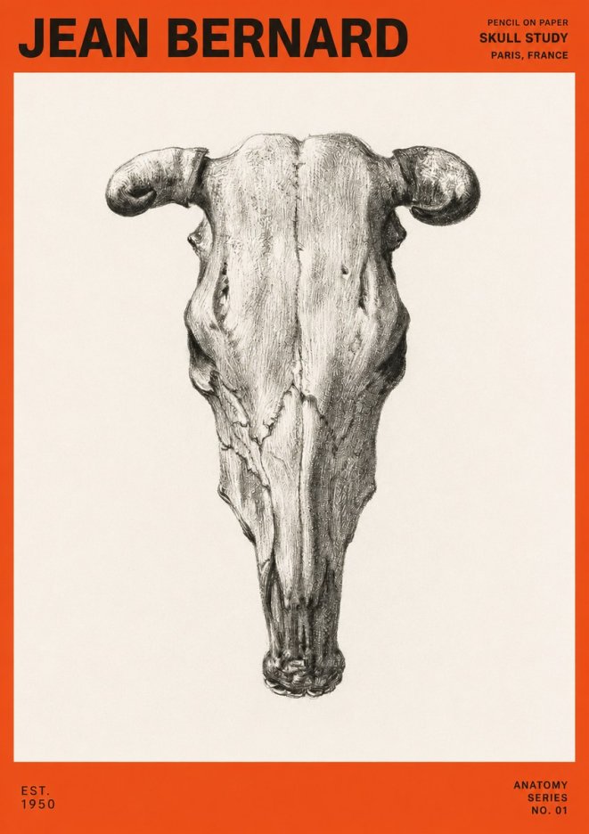 Jean Bernard Skull Study No3 - Poster