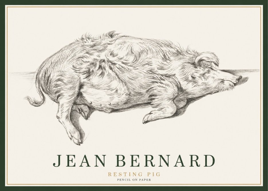 Jean Bernard Study of a Pig I No3 - Poster