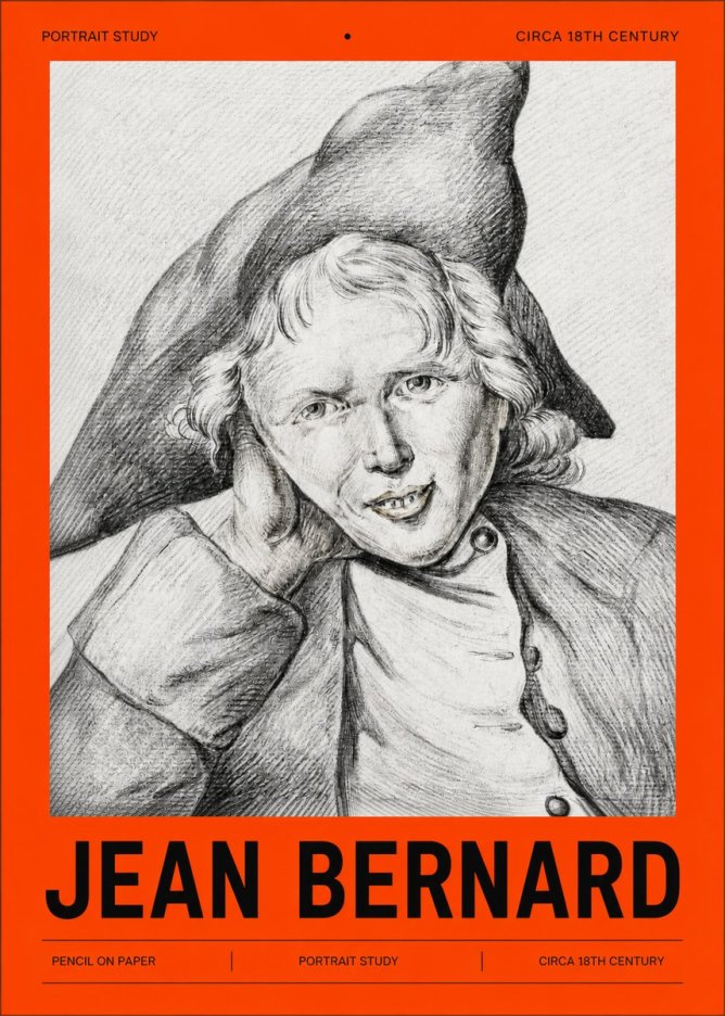 Jean Bernard Portrait Study VII No2 - Poster