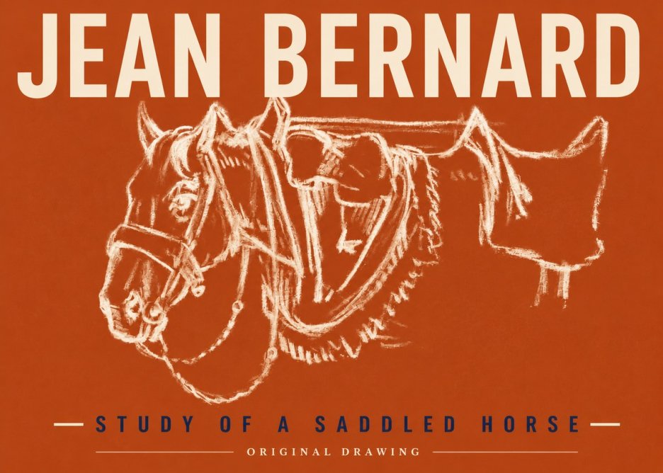 Jean Bernard Study of a Horse VII No5 - Poster