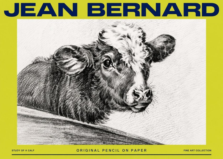 Jean Bernard Study of a Calf II No4 - Poster