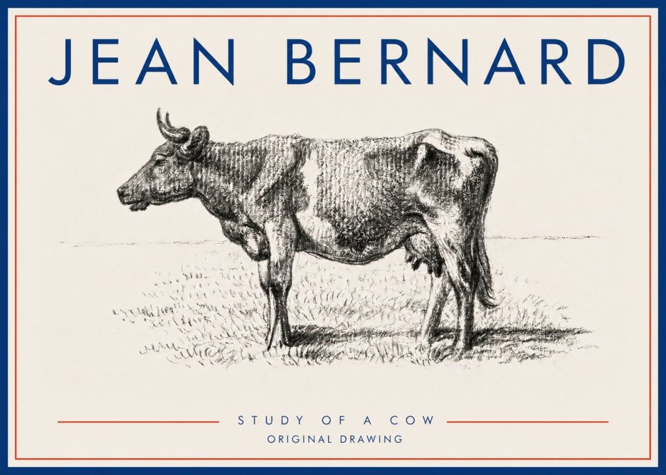 Jean Bernard Cow I No5 - Poster