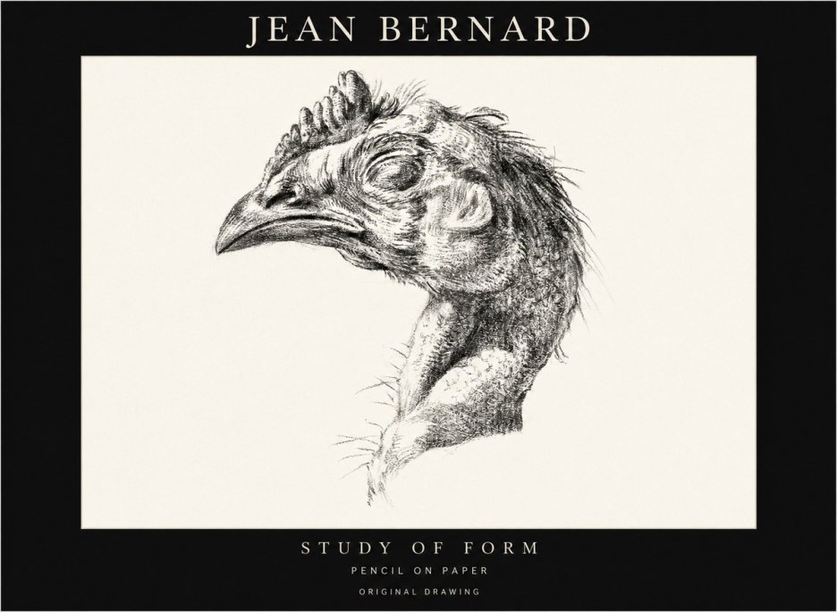 Jean Bernard Study of Form II No1 - Poster