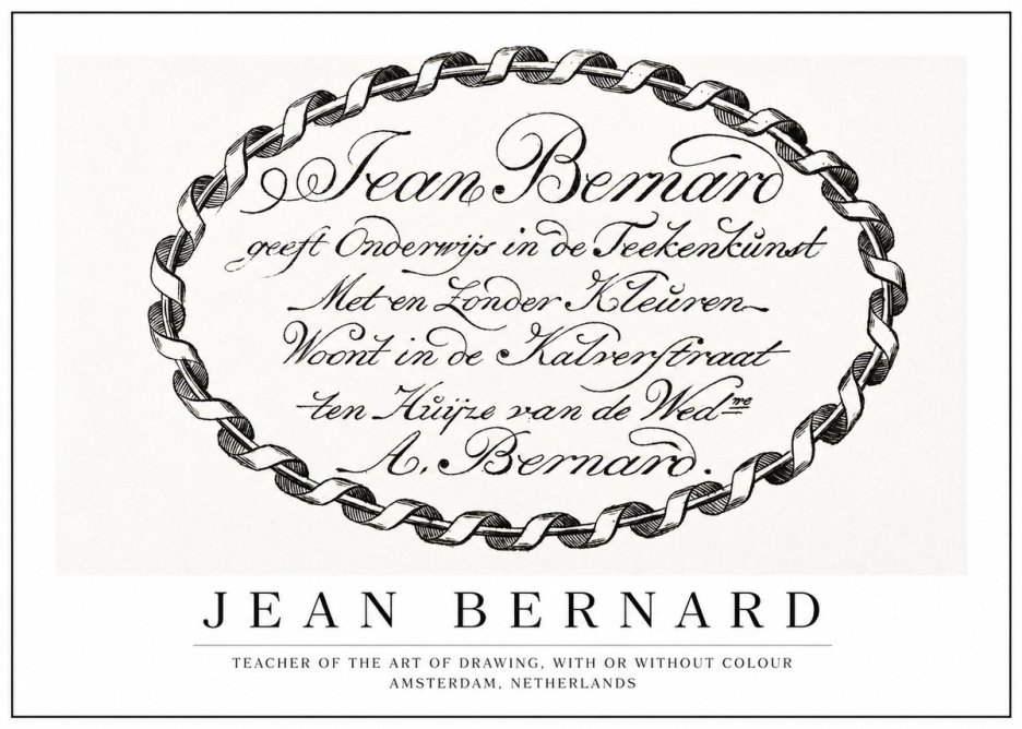 Jean Bernard Jean Bernard - Teacher of the Art of Drawing No1 - Poster