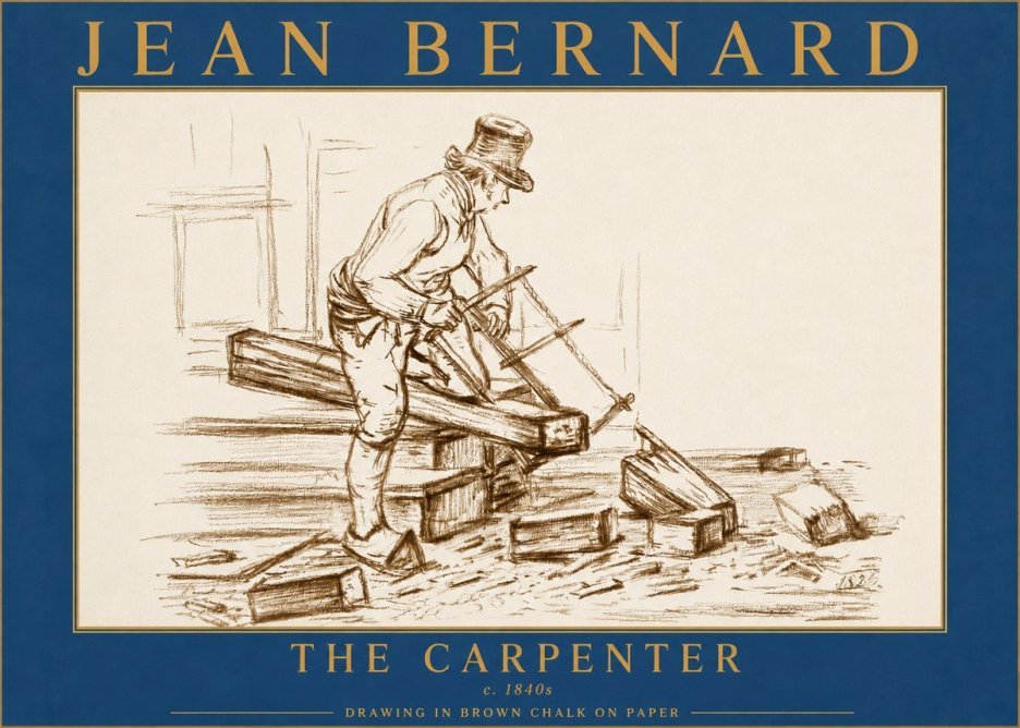 Jean Bernard The Carpenter No5 - Poster