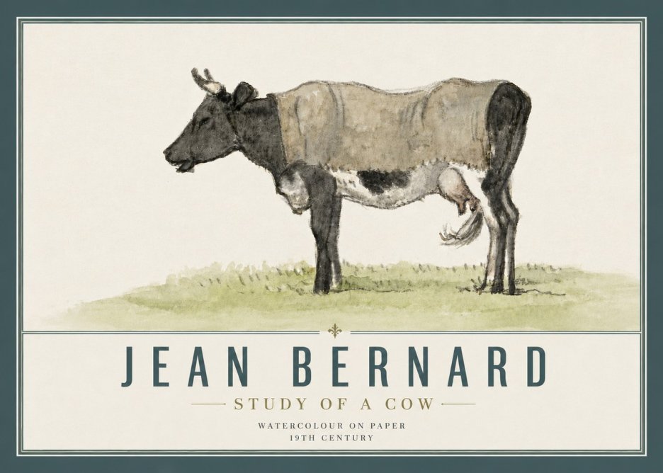 Jean Bernard Study of a Cow IX No5 - Poster