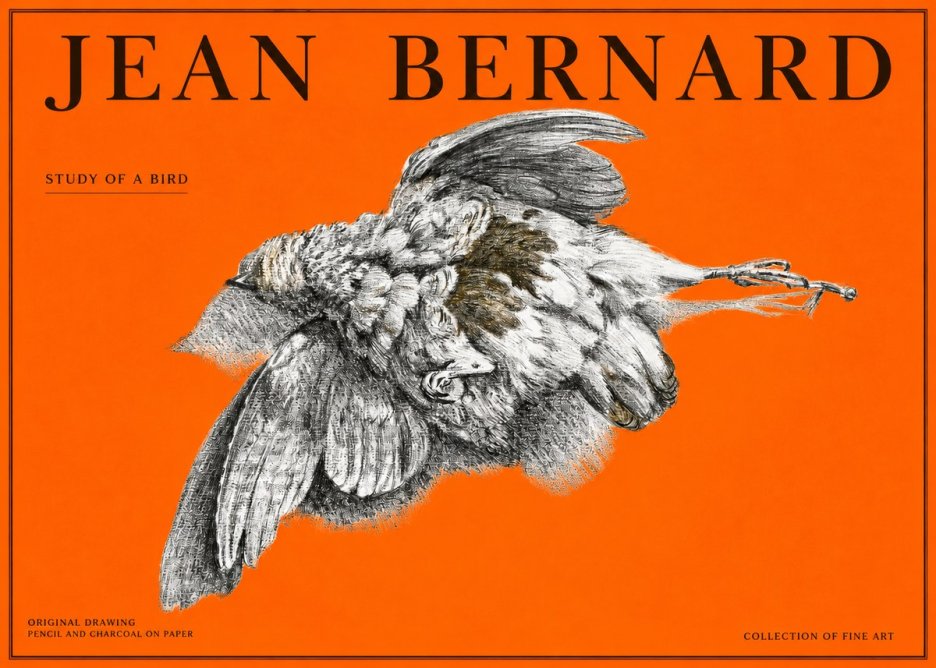 Jean Bernard Study of a Bird III No2 - Poster