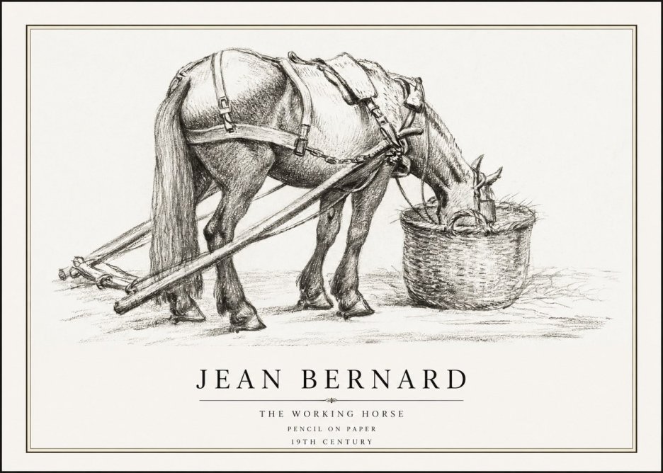 Jean Bernard The Working Horse No1 - Poster