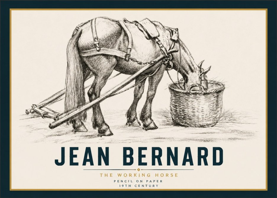 Jean Bernard The Working Horse No4 - Poster
