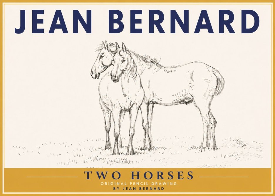 Jean Bernard Two Horses I No4 - Poster