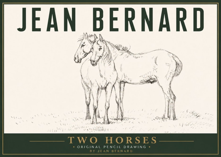 Jean Bernard Two Horses I No5 - Poster