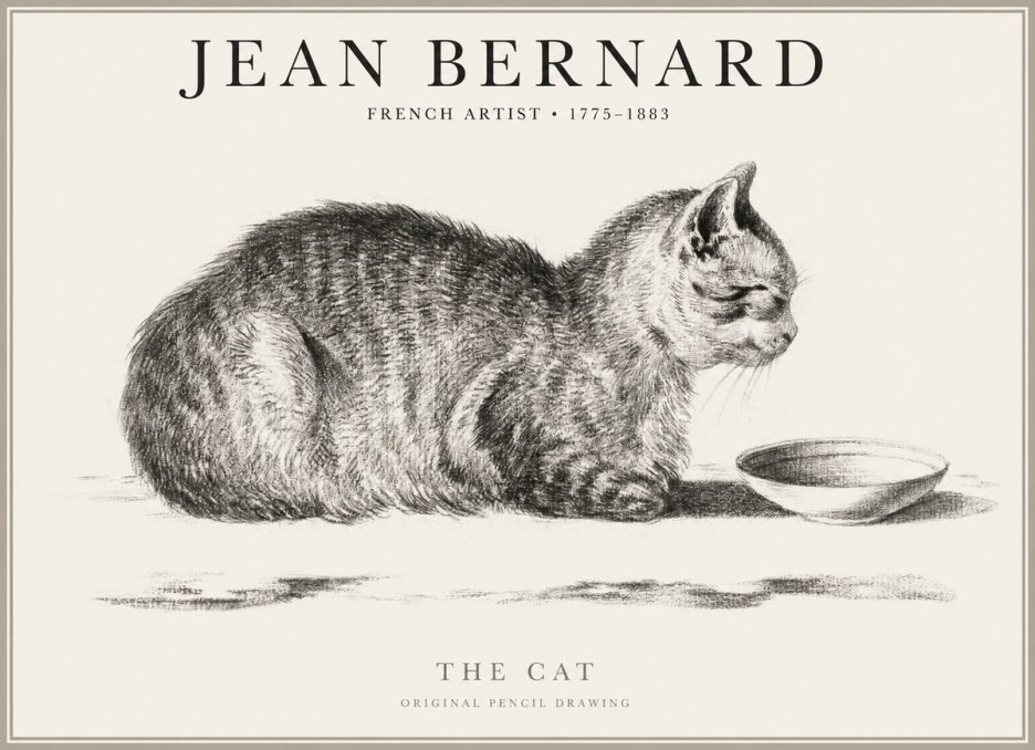 Jean Bernard The Cat No1 - Poster