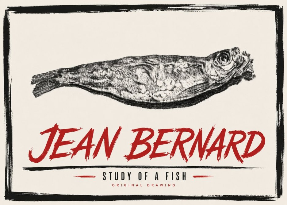 Jean Bernard Study of a Fish V No6 - Poster