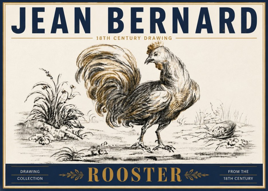 Jean Bernard Rooster No6 - Poster
