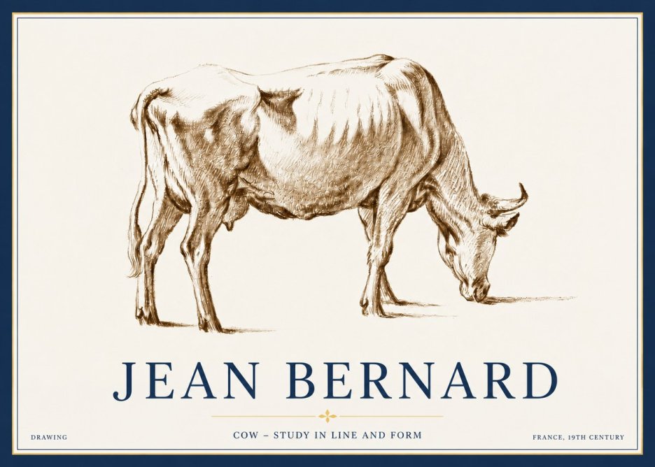 Jean Bernard Cow II No4 - Poster
