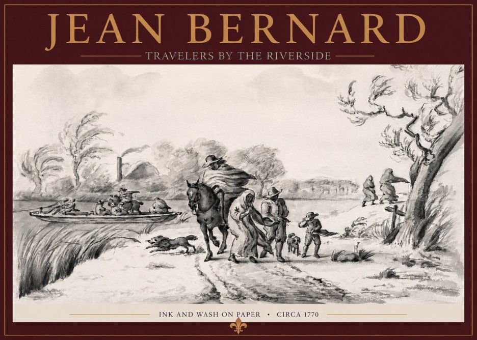 Jean Bernard Travelers by the Riverside No2 - Poster