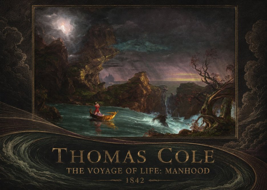 Thomas Cole The Voyage of Life: Manhood II No3 - Poster