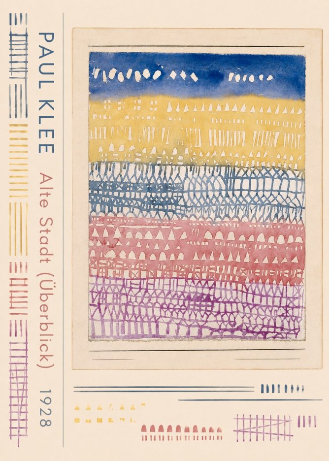 Paul Klee Alte Stadt (Überblick) No2 - Poster