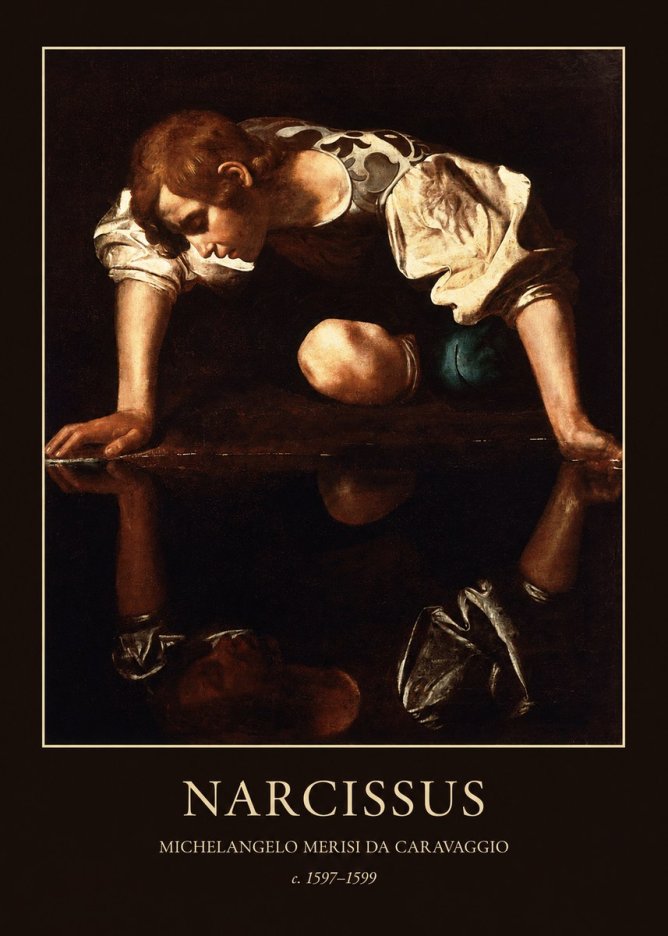Michelangelo Merisi da Caravaggio Narcissus I No3 - Poster