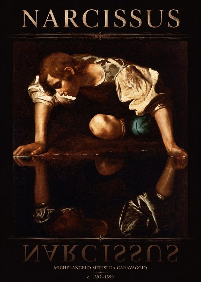 Michelangelo Merisi da Caravaggio Narcissus I No5 - Poster