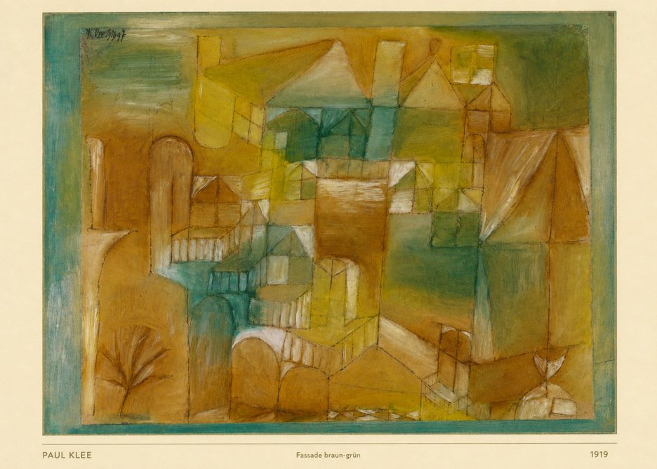 Paul Klee Fassade Braun-grün No5 - Poster