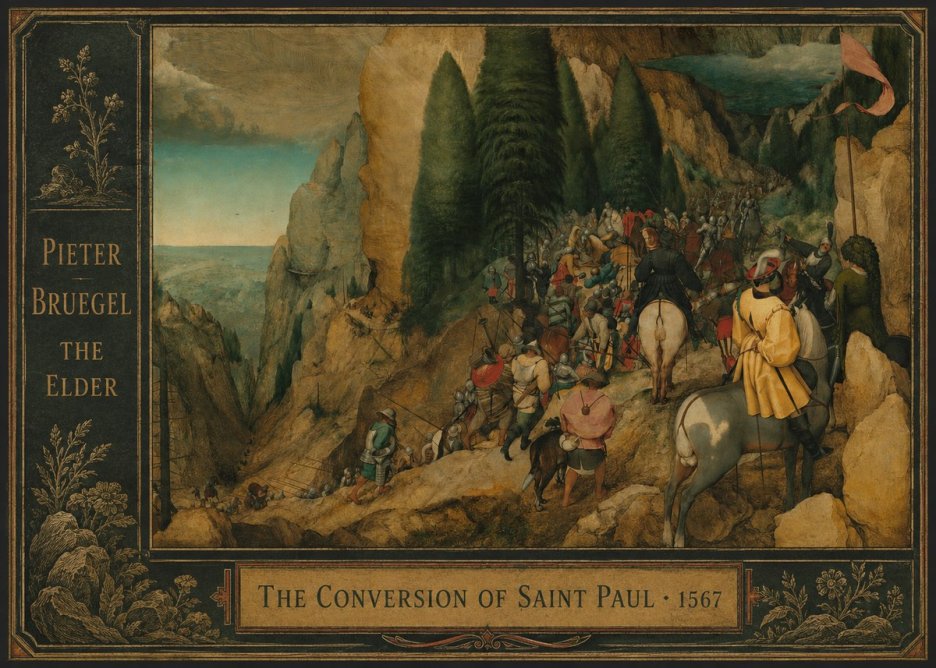 Pieter Bruegel The Conversion of Saint Paul I No2 - Poster