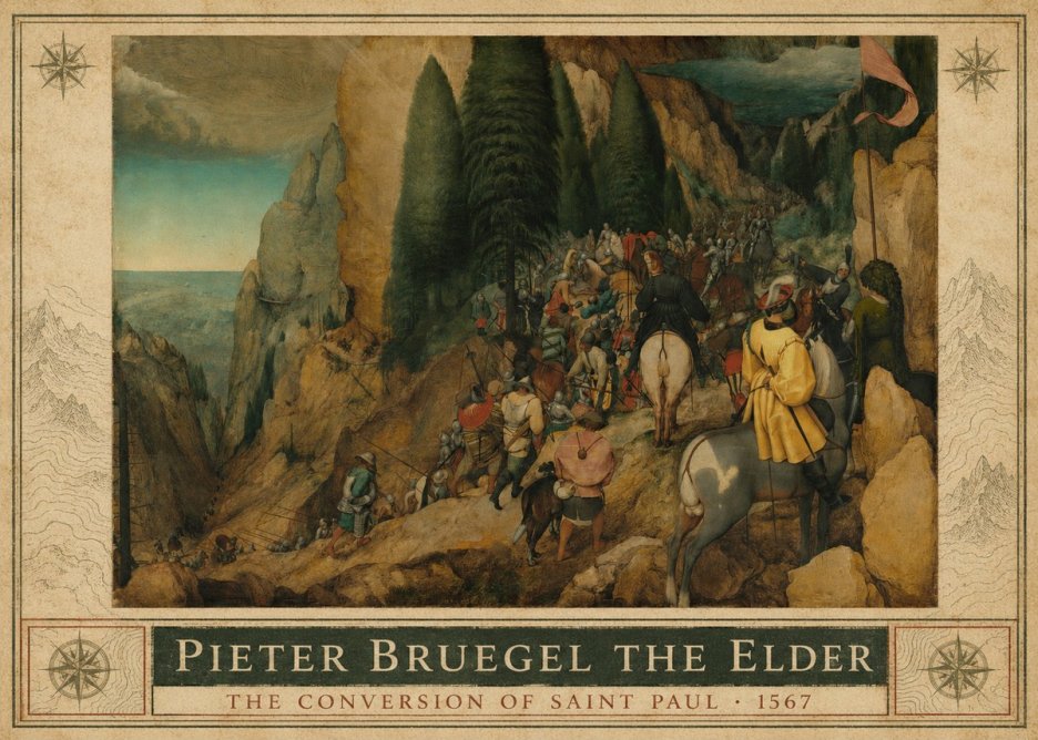 Pieter Bruegel The Conversion of Saint Paul I No3 - Poster